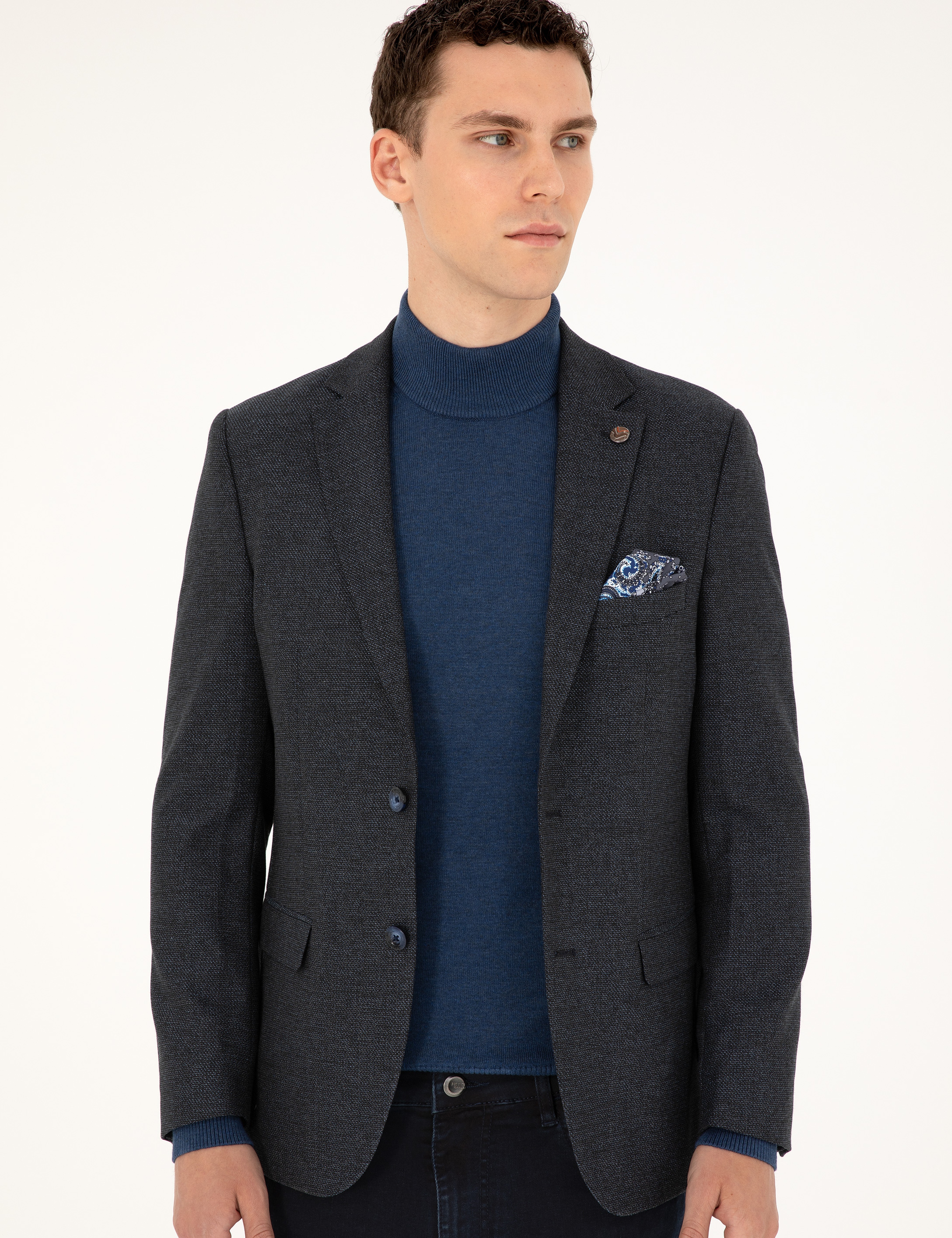 Lacivert Ex. Slim Fit Ceket - Image 3