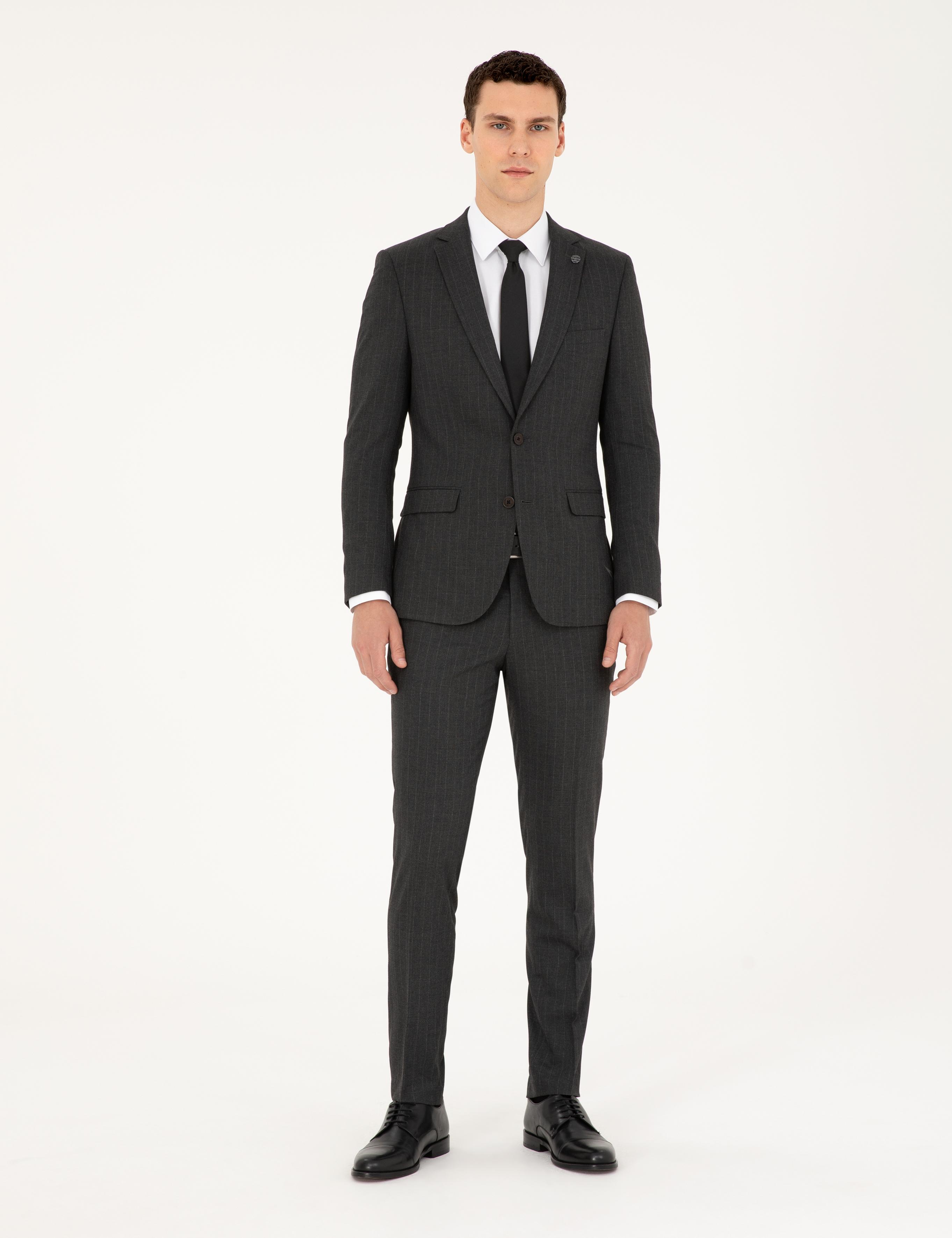 Füme Süper Slim Takım Elbise