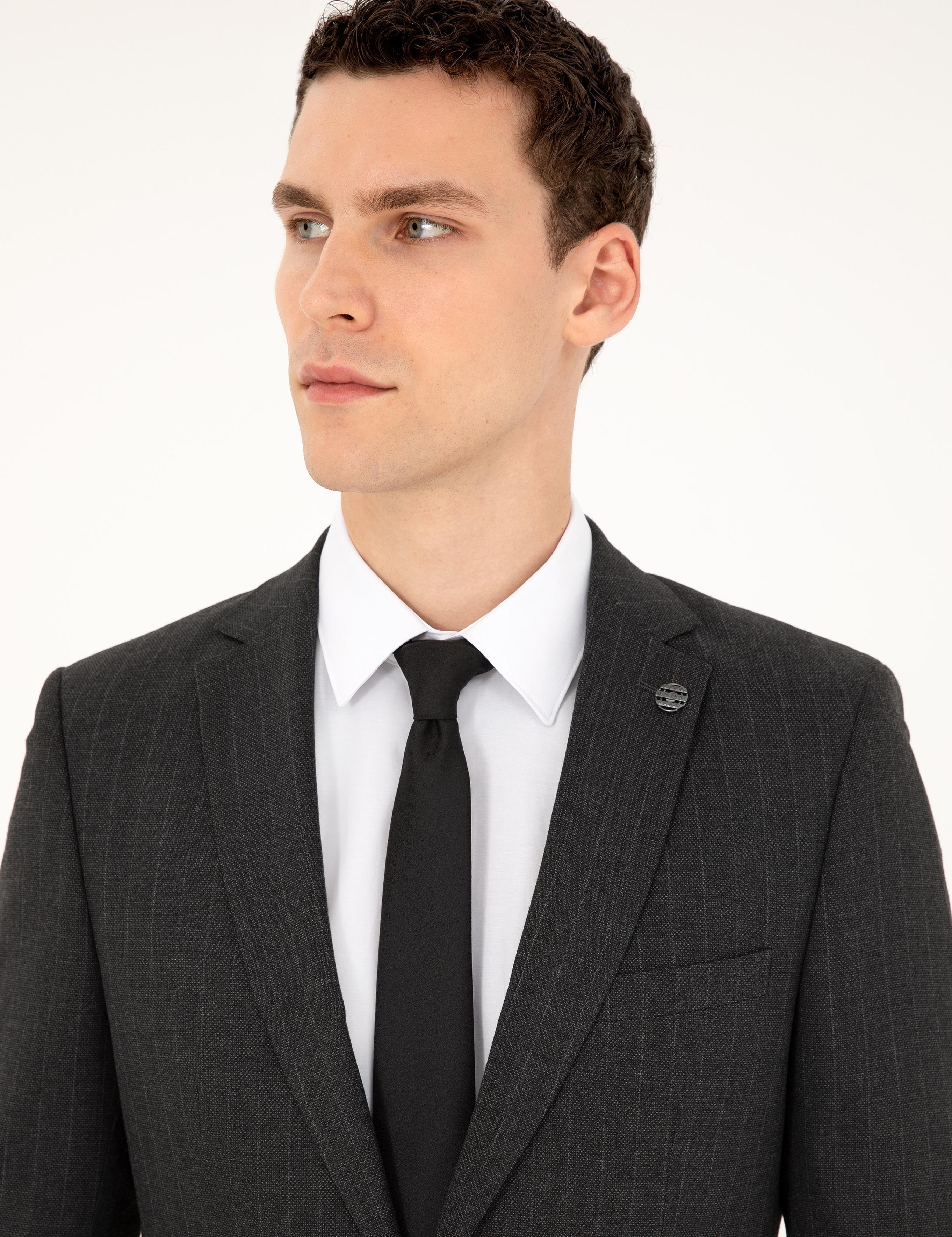 Füme Süper Slim Takım Elbise