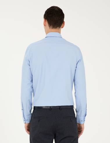 Mavi Slim Fit Uzun Kollu Basic Gömlek