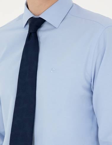 Mavi Slim Fit Uzun Kollu Basic Gömlek