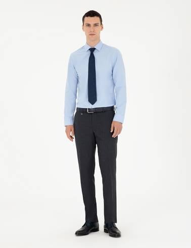 Mavi Slim Fit Uzun Kollu Basic Gömlek