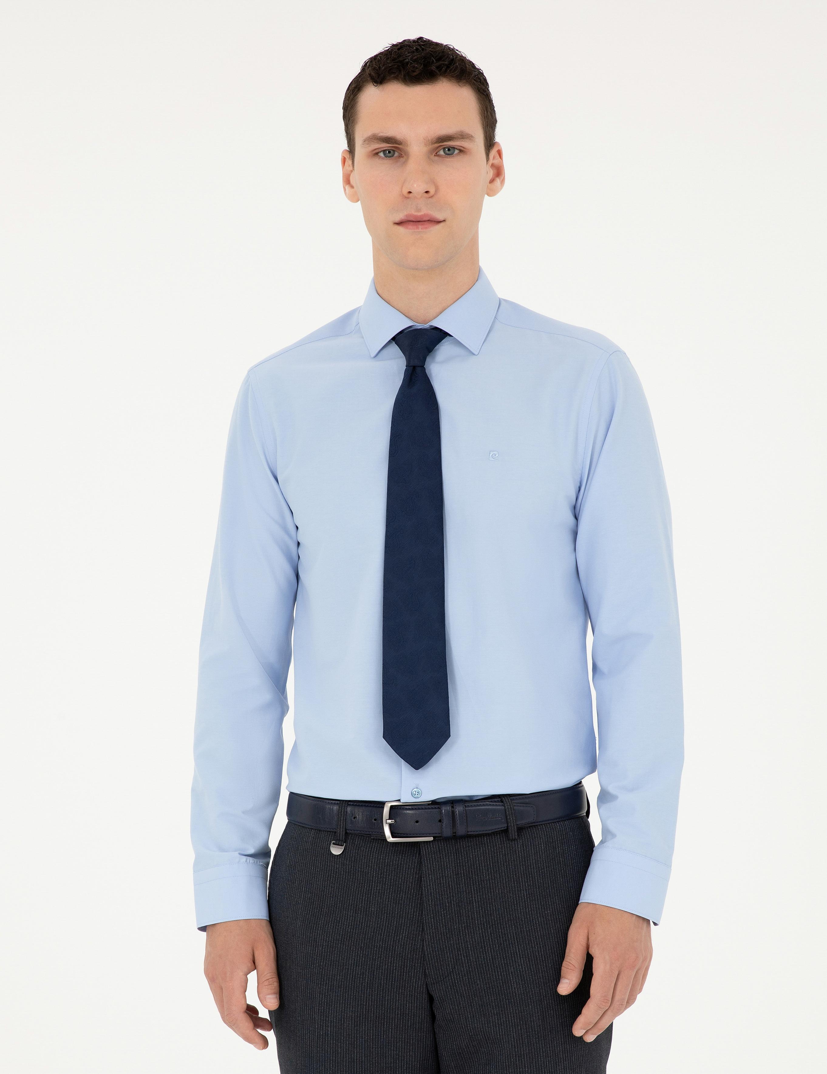 Mavi Slim Fit Uzun Kollu Basic Gömlek