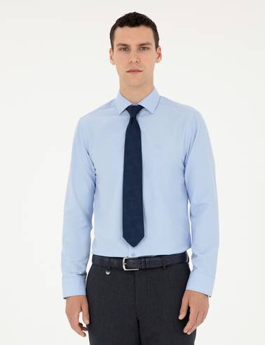 Mavi Slim Fit Uzun Kollu Basic Gömlek