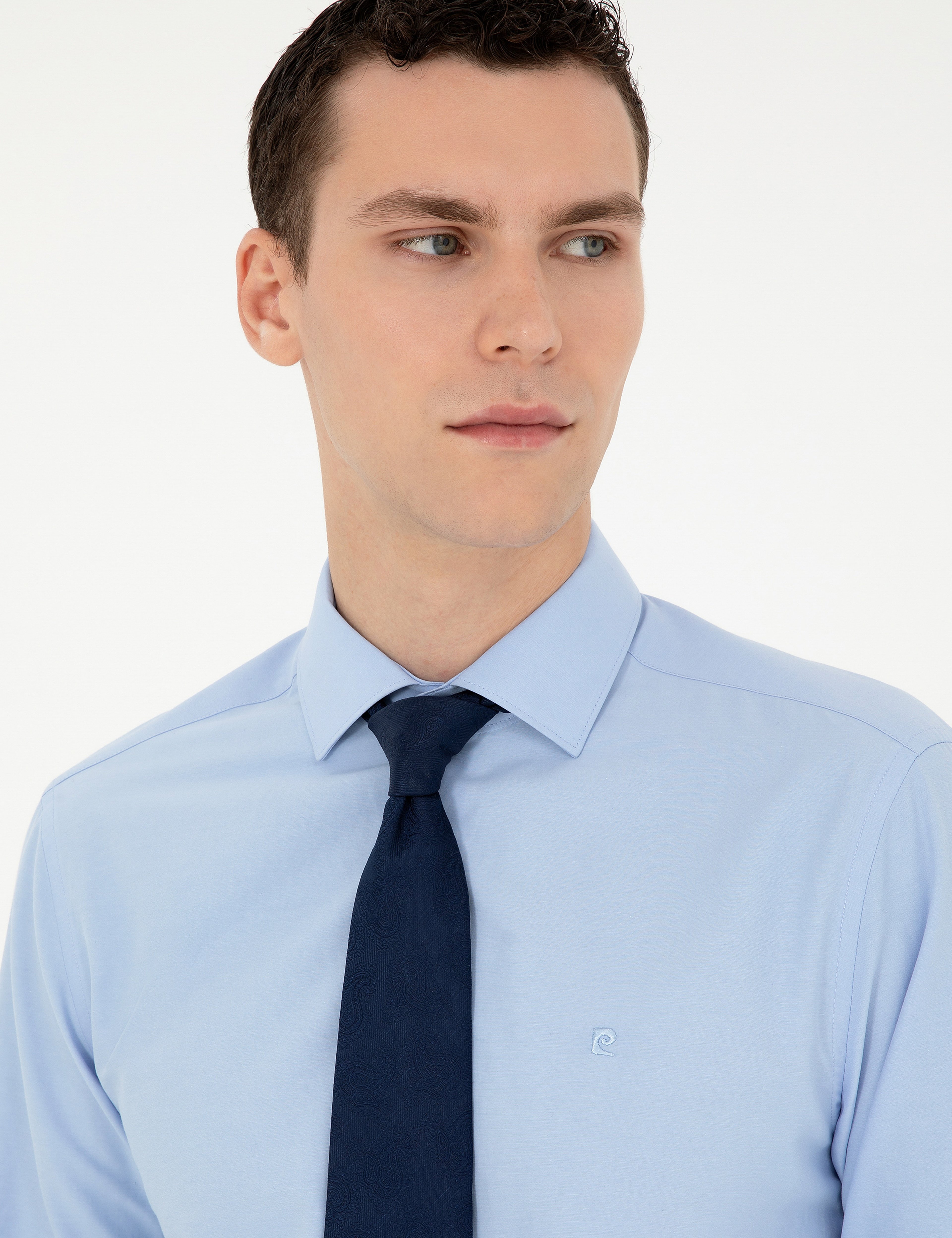 Mavi Slim Fit Uzun Kollu Basic Gömlek