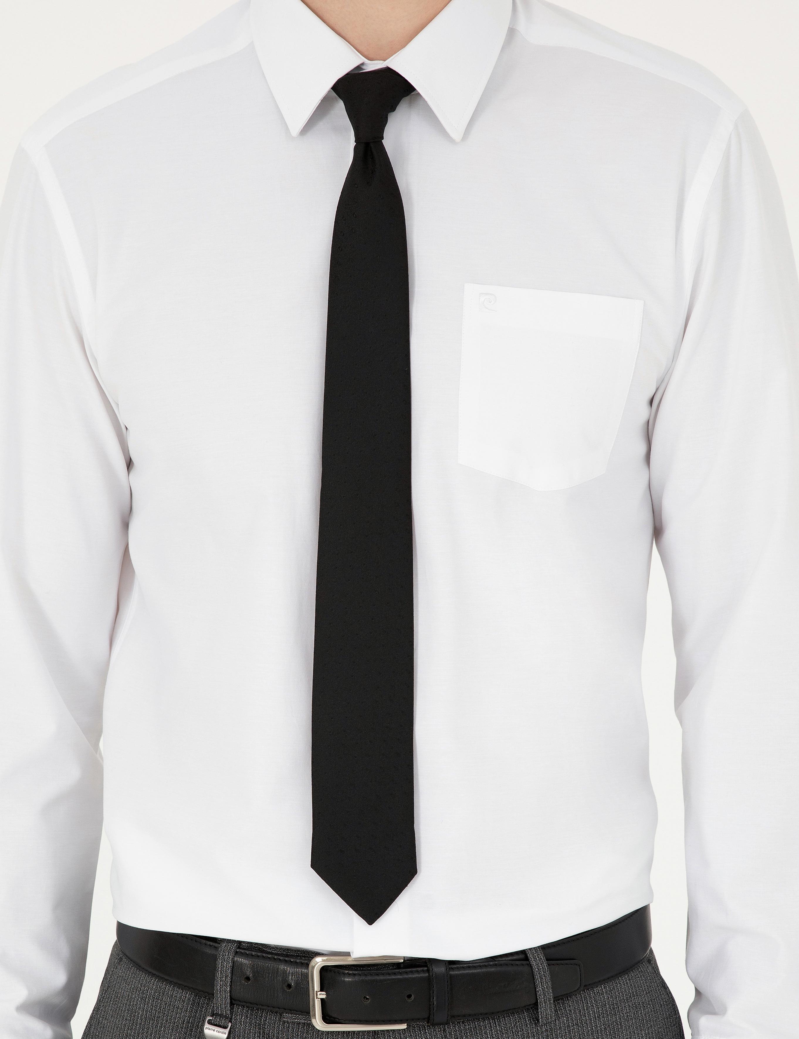 Beyaz Regular Fit Uzun Kollu Basic Gömlek