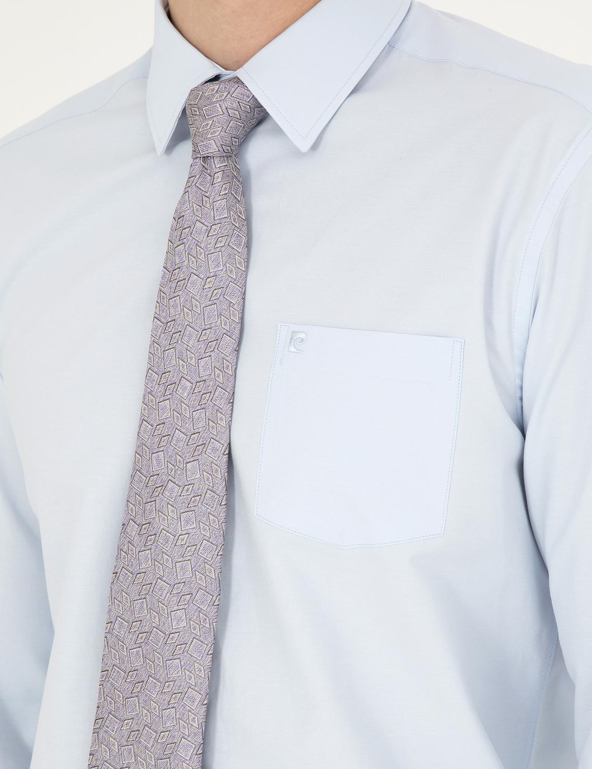 Açık Mavi Regular Fit Uzun Kollu Basic Gömlek - 50285596016