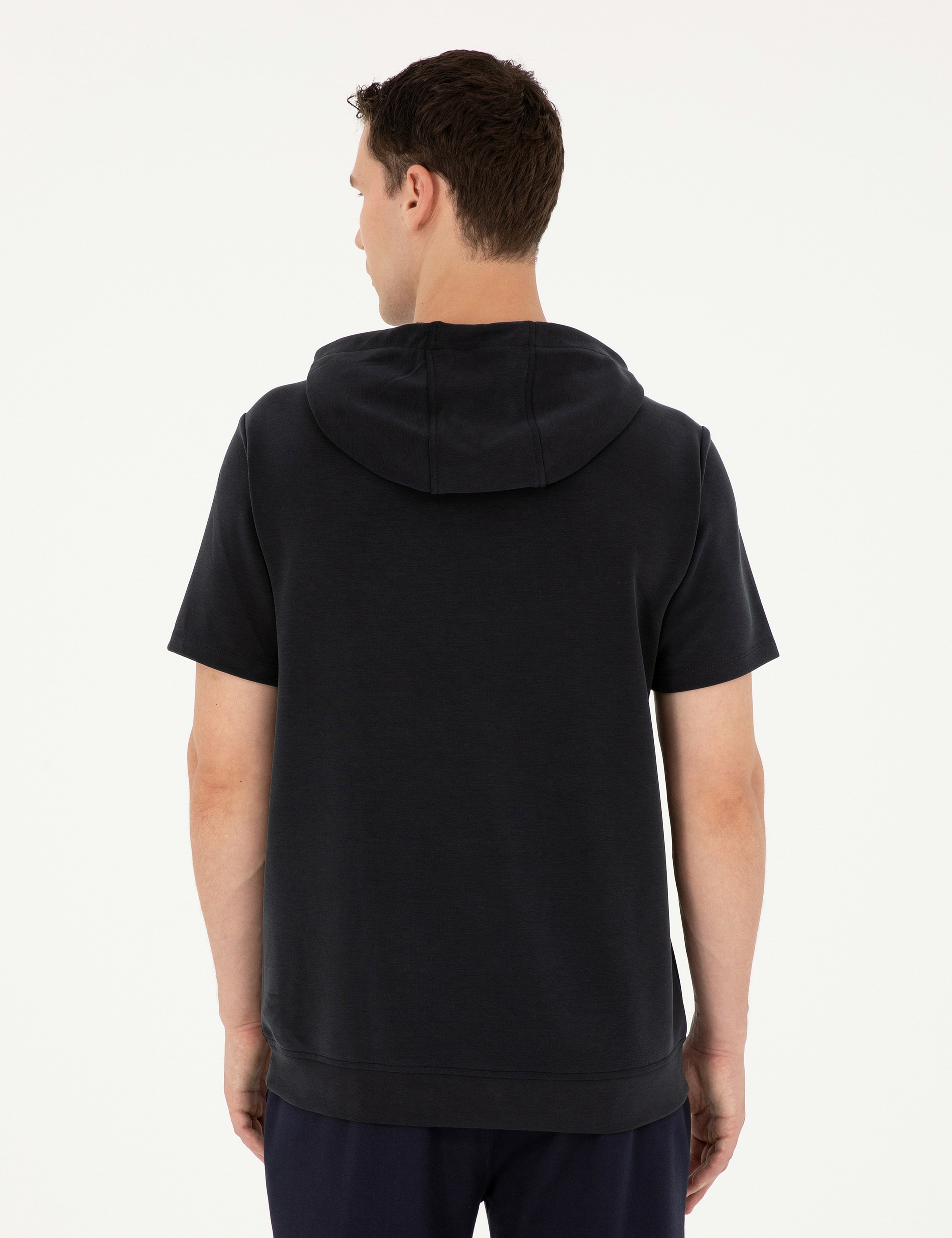 Siyah Regular Fit Sweatshirt - Image 5