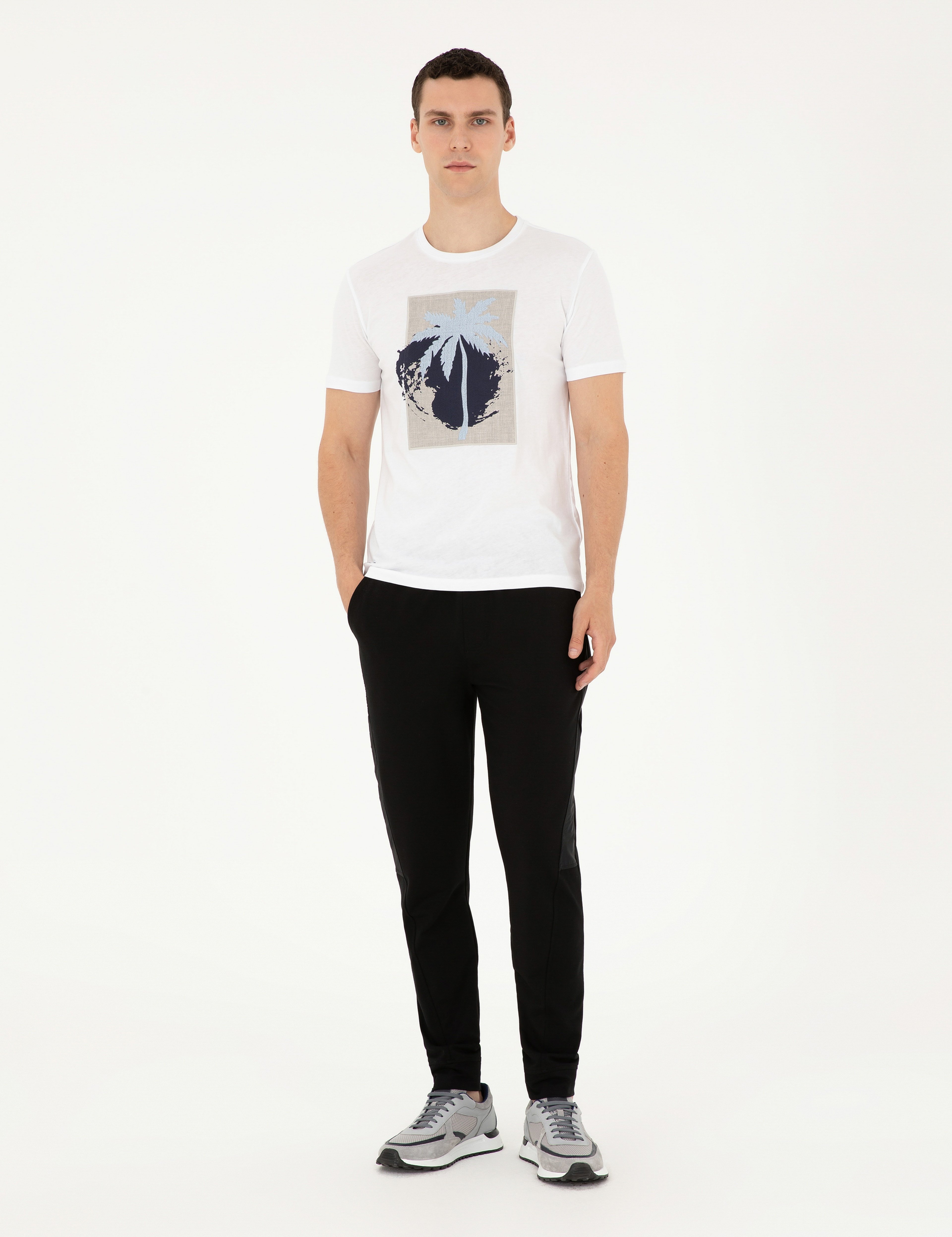 Siyah Slim Fit Eşofman Altı - Image 1