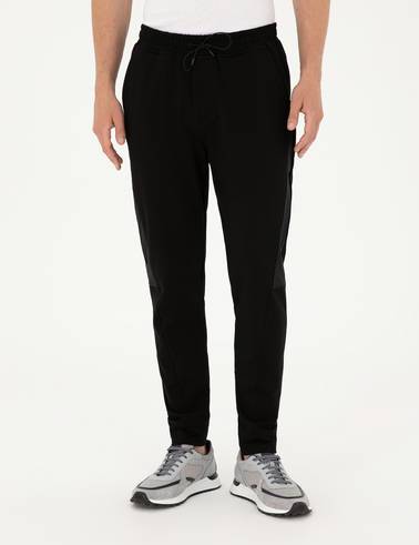 Siyah Slim Fit Eşofman Altı