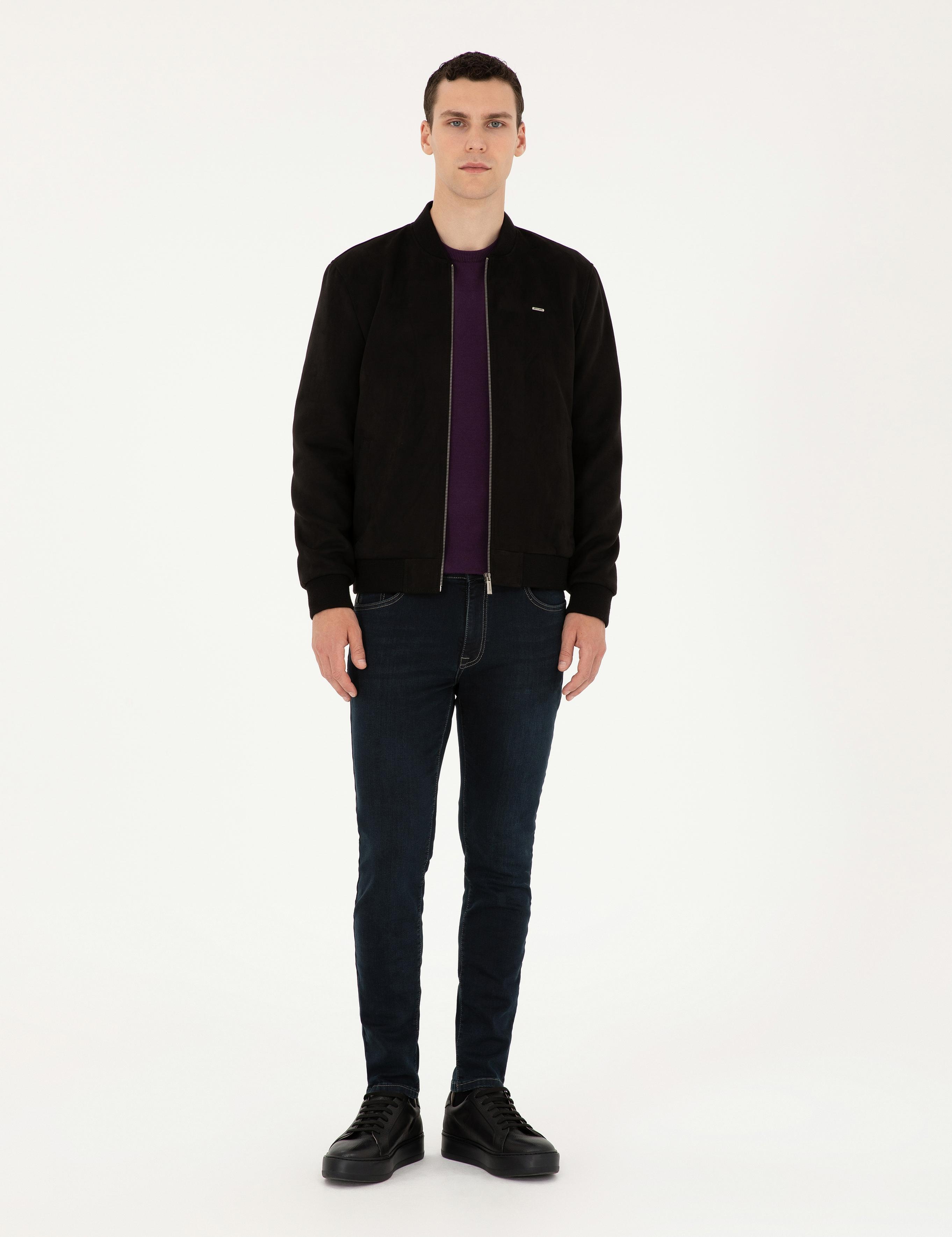 Siyah Suni Deri Ceket