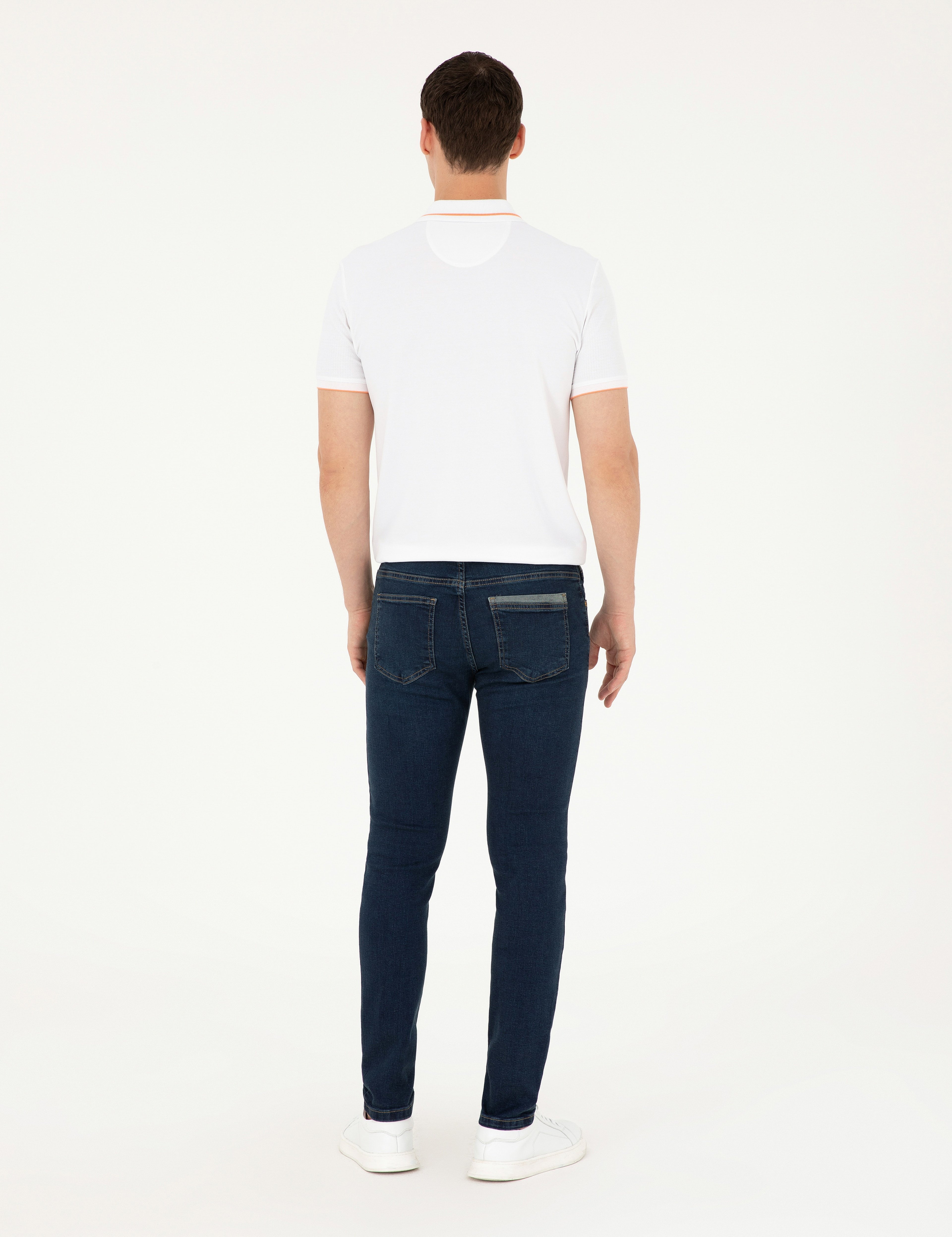 Lacivert Slim Fit Jean Pantolon - Image 4