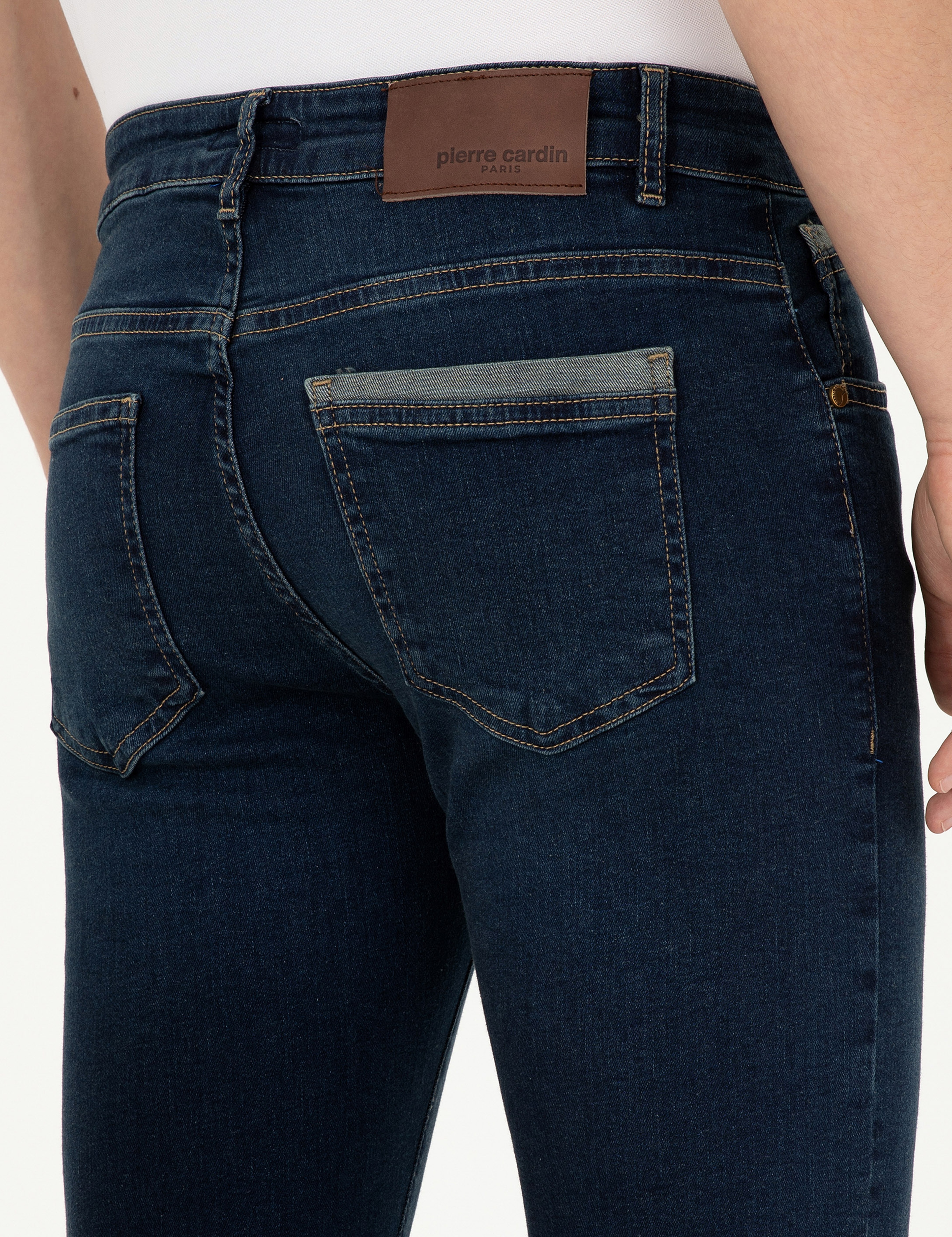 Lacivert Slim Fit Jean Pantolon - Image 6