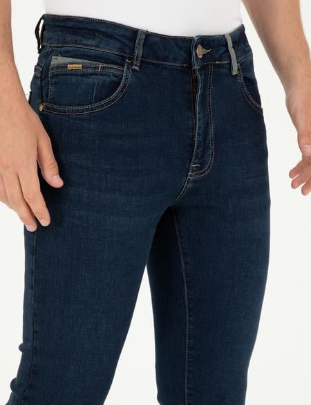 Lacivert Slim Fit Jean Pantolon - 50291535014