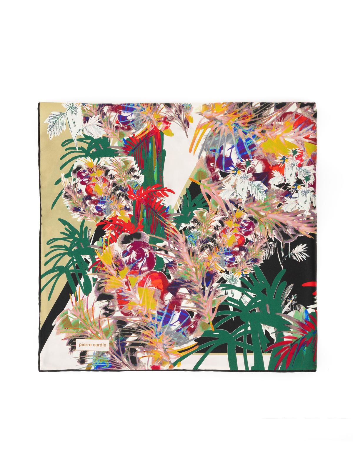 Siyah İpek Tivil Eşarp - 50302688004