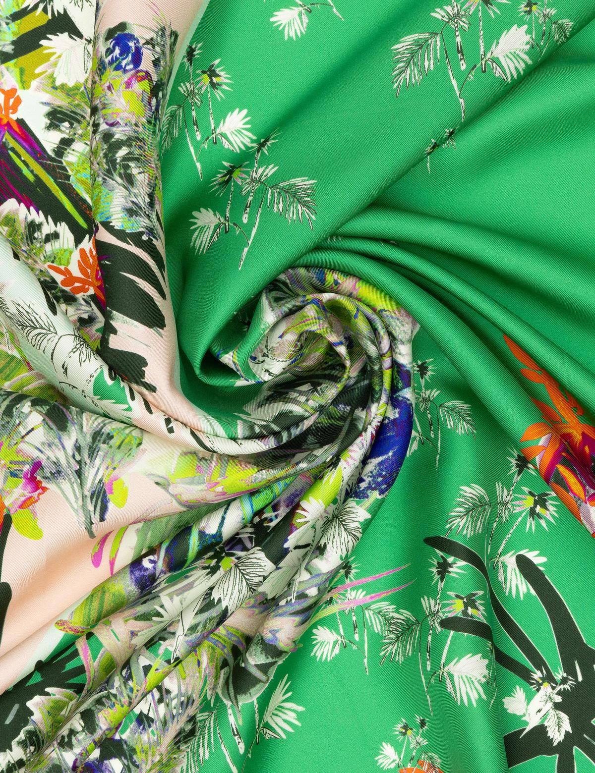 Yeşil İpek Tivil Eşarp - 50302688006