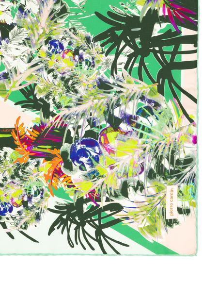 Yeşil İpek Tivil Eşarp - 50302688006