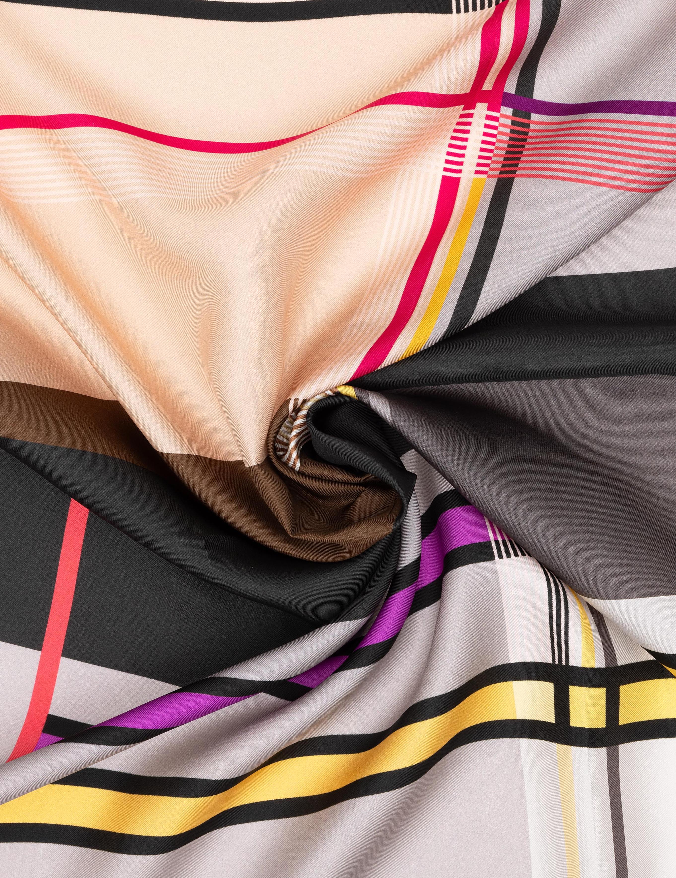 Gri İpek Tivil Eşarp