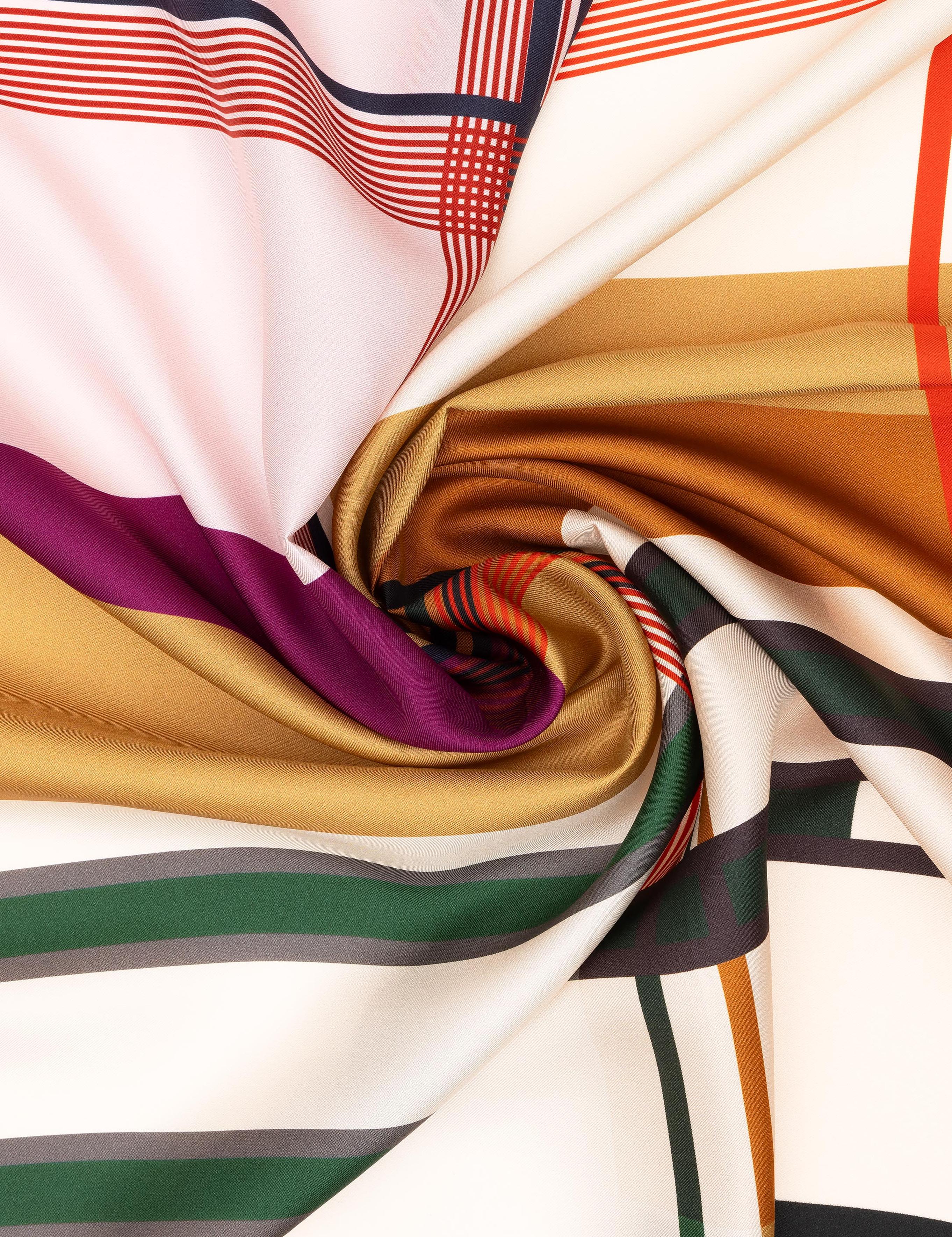 Bej İpek Tivil Eşarp