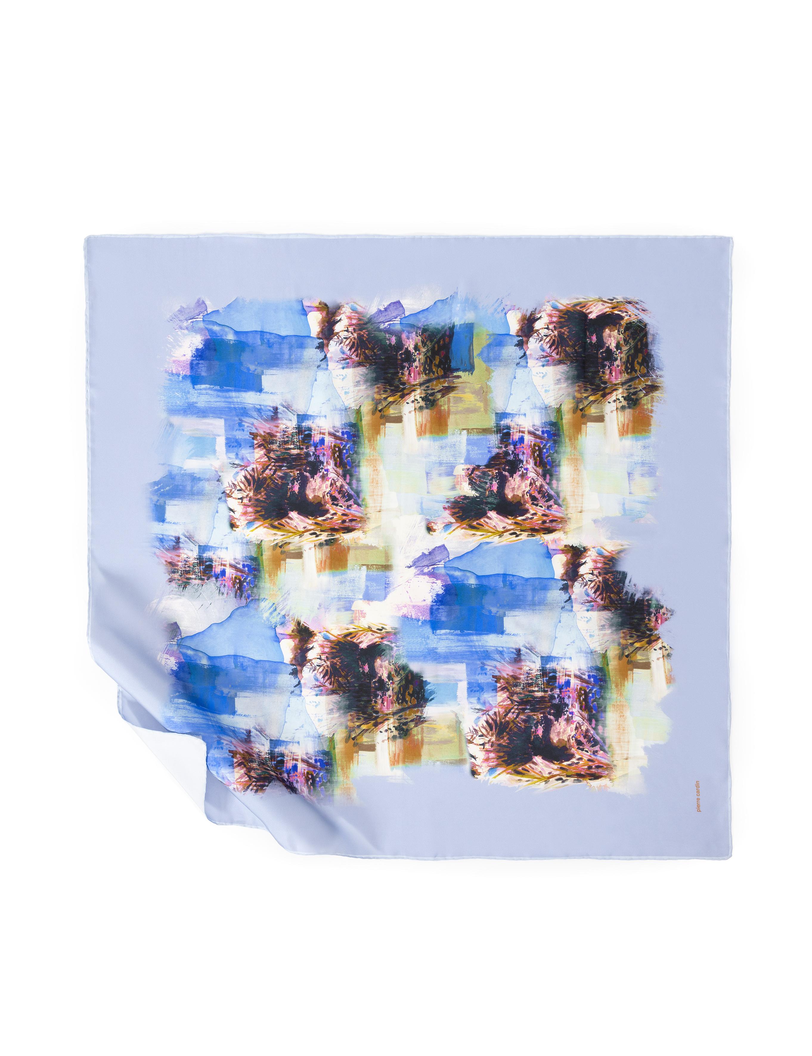 Mavi İpek Tivil Eşarp