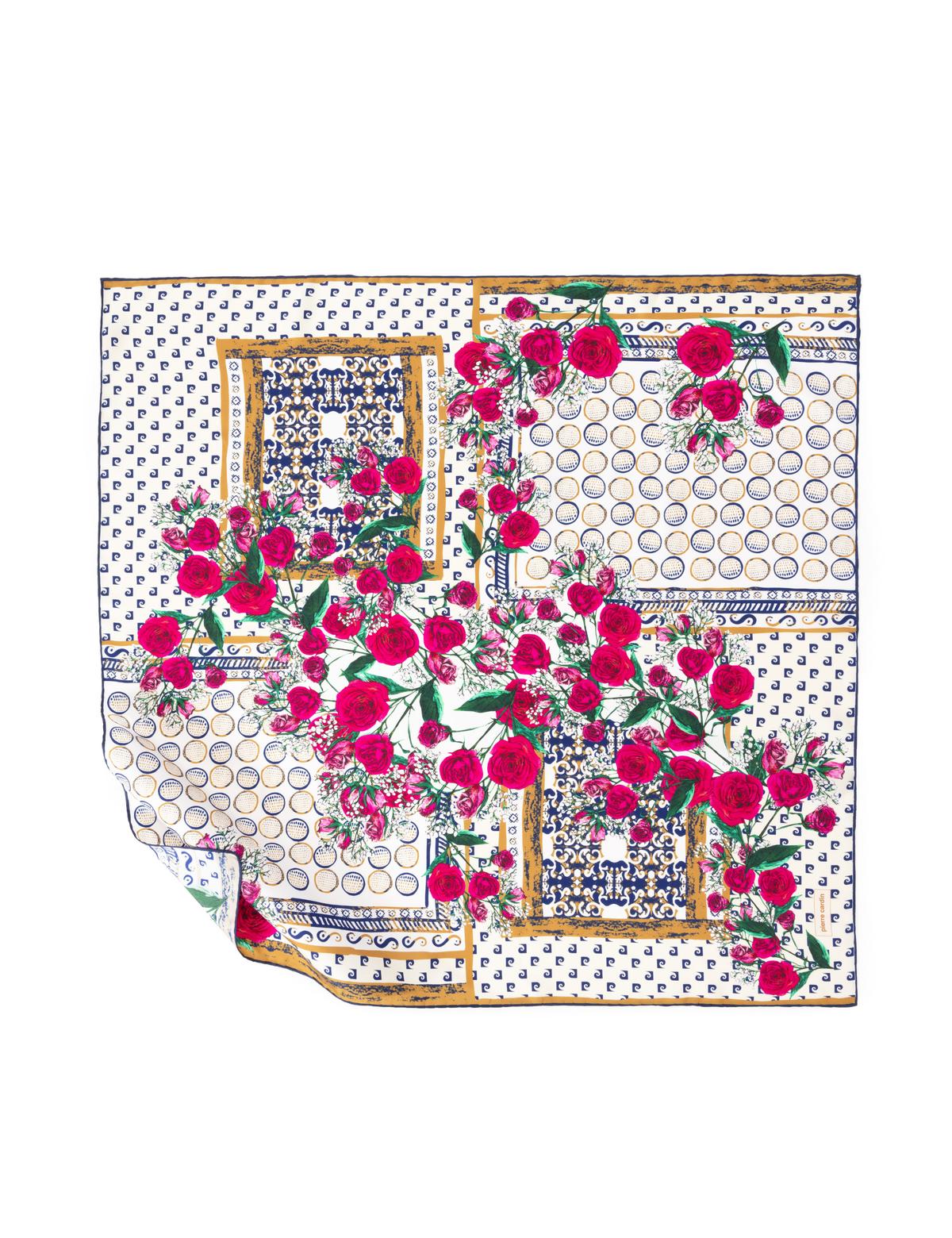 Bej İpek Tivil Eşarp