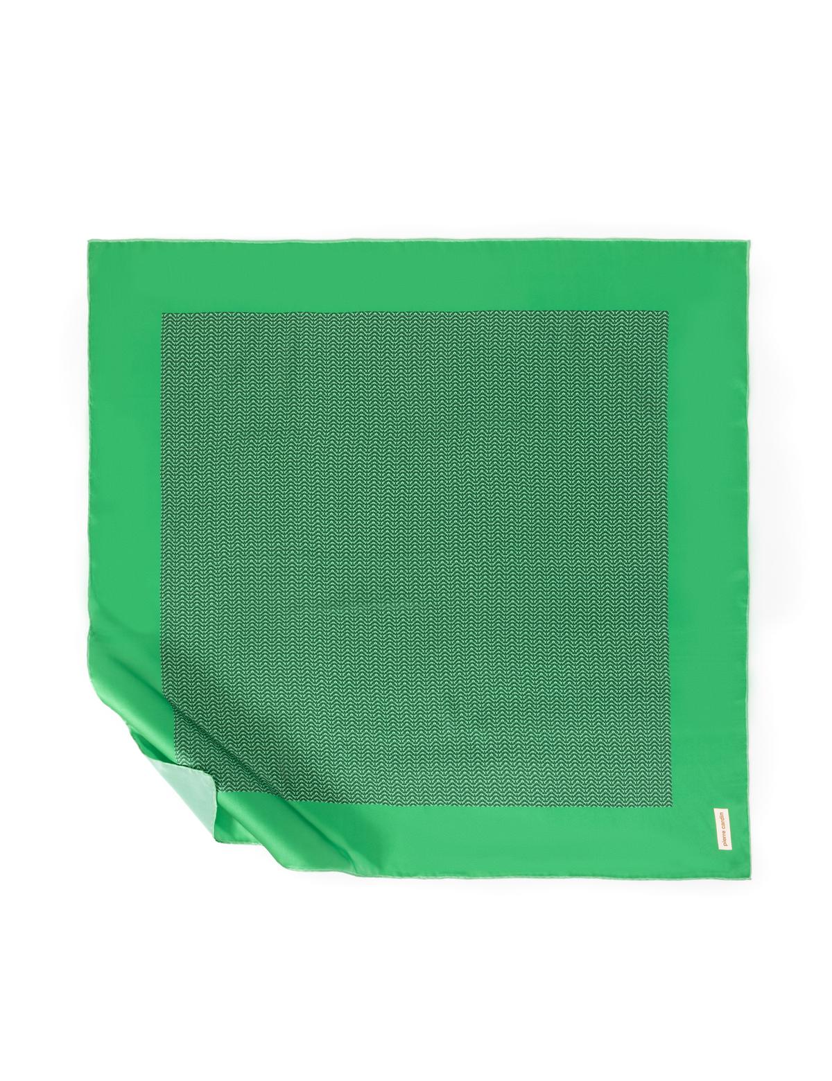 Yeşil Krep Saten Eşarp