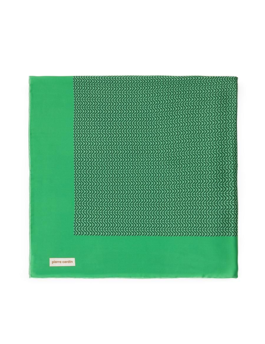 Yeşil Krep Saten Eşarp