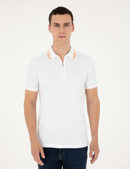 Beyaz Slim Fit Tişört - 50284317028