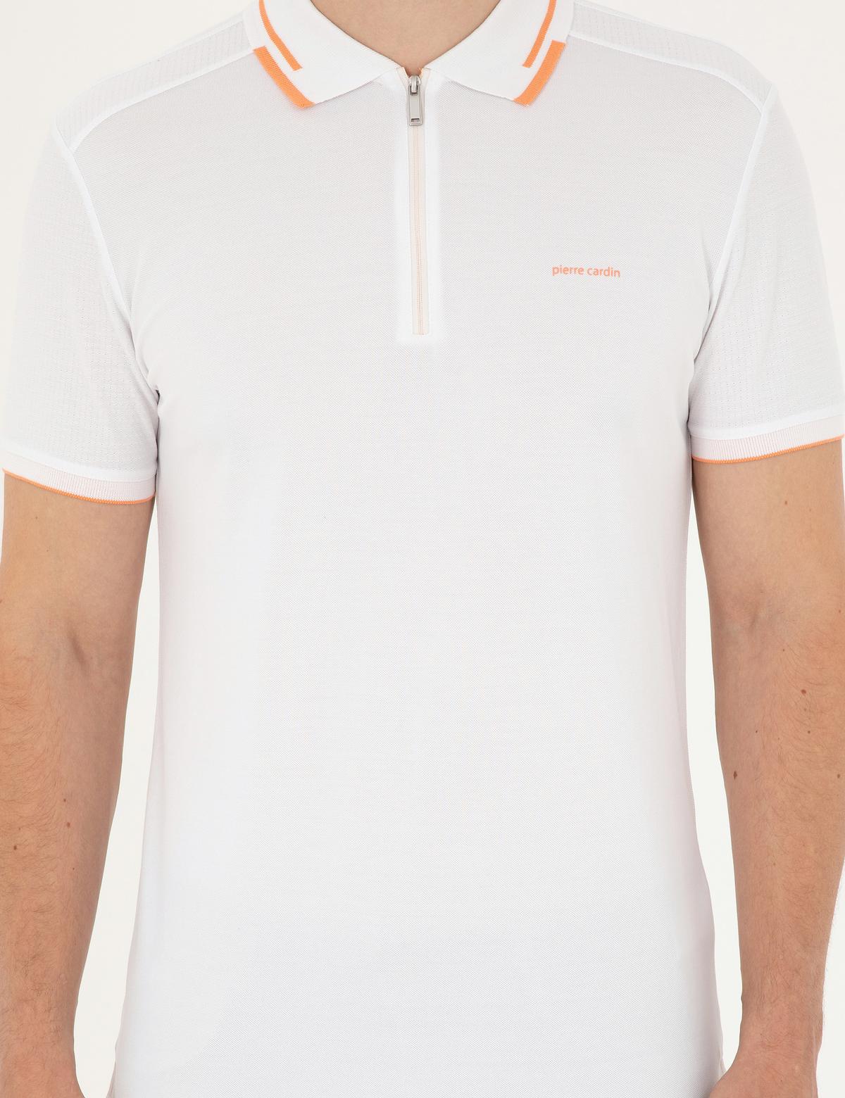 Beyaz Slim Fit Tişört - 50284317028