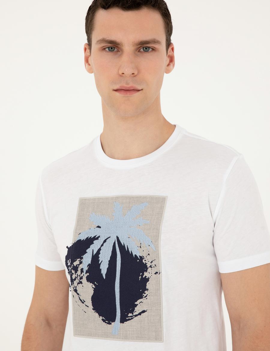 Beyaz Slim Fit Tişört