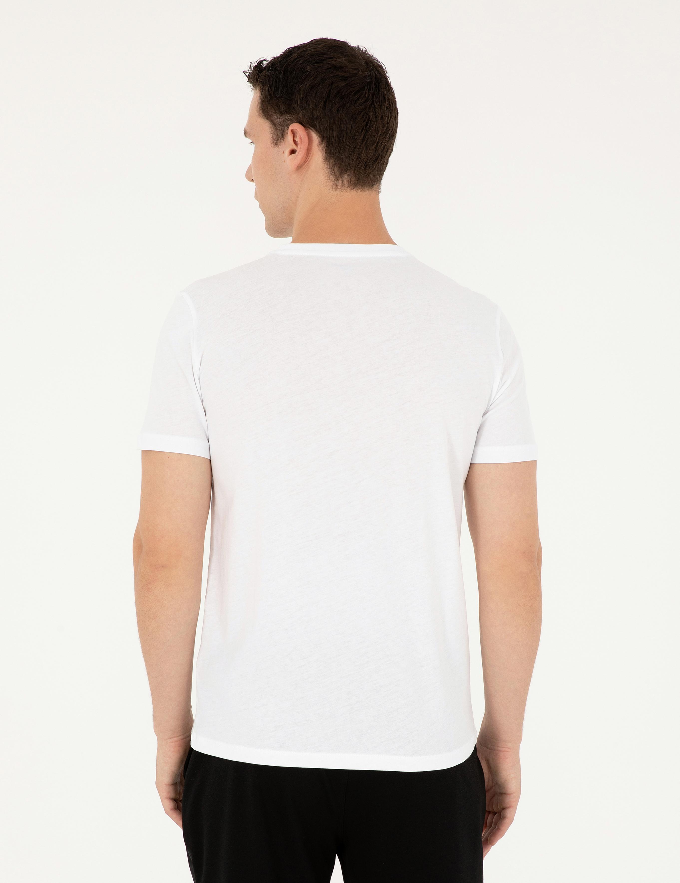 Beyaz Slim Fit Tişört