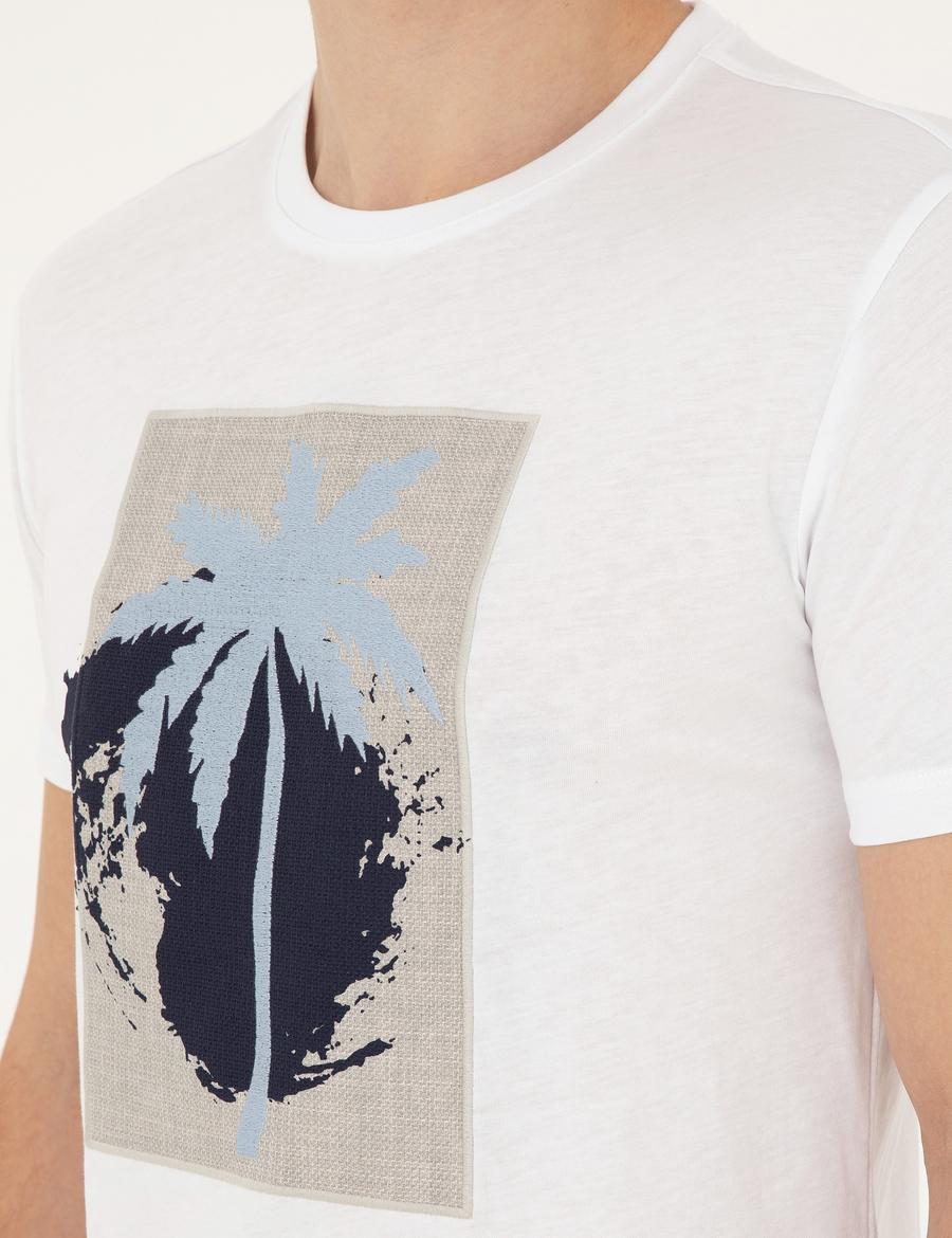 Beyaz Slim Fit Tişört