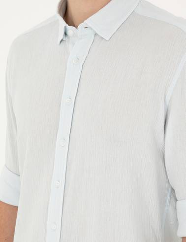 Açık Mavi Regular Fit Uzun Kollu Gömlek
