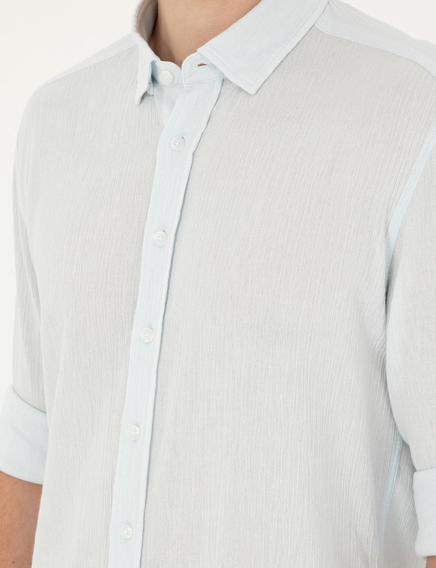 Açık Mavi Regular Fit Uzun Kollu Gömlek