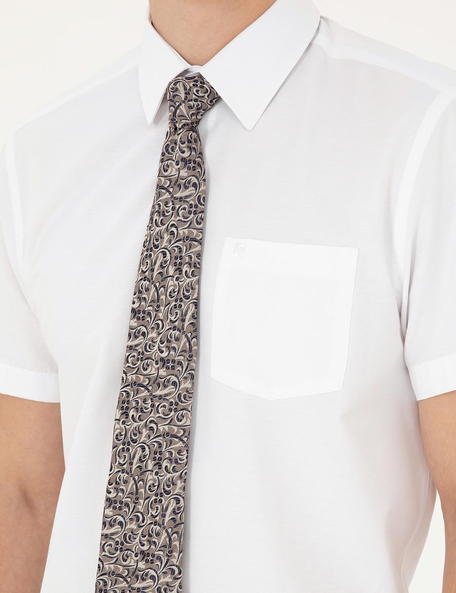 Beyaz Regular Fit Kısa Kollu Basic Gömlek