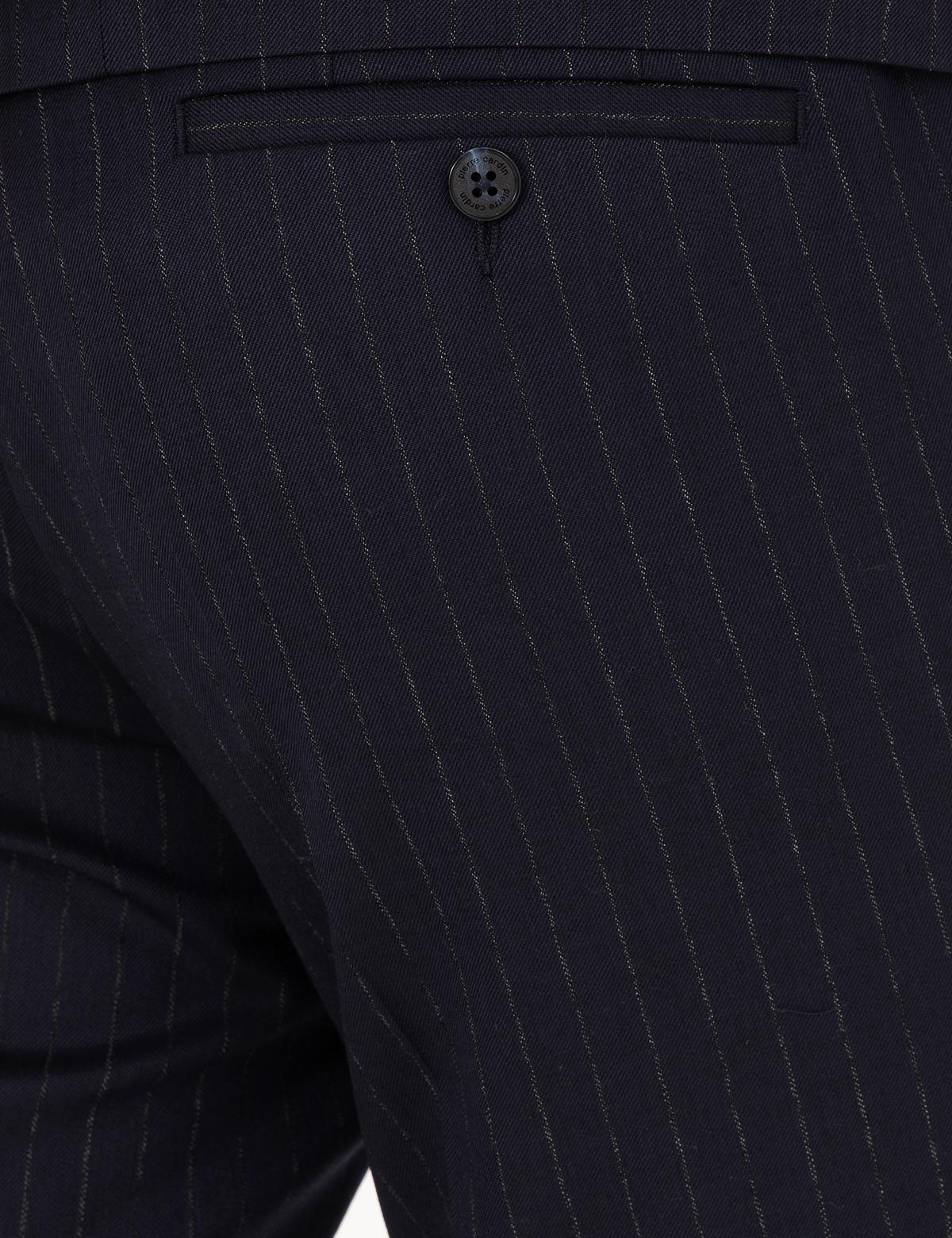 Lacivert Slim Fit Çizgili Takım Elbise - 50295740020