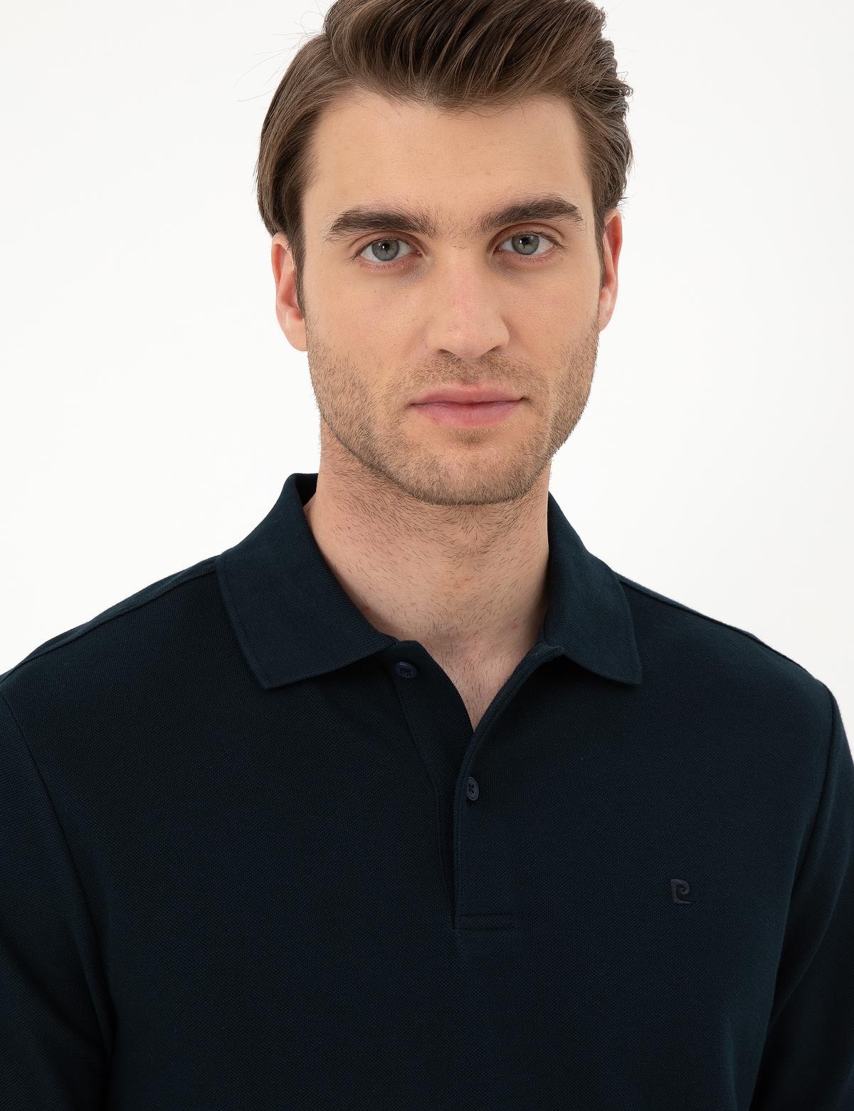 Lacivert Slim Fit Basic Sweatshirt - 50294438023