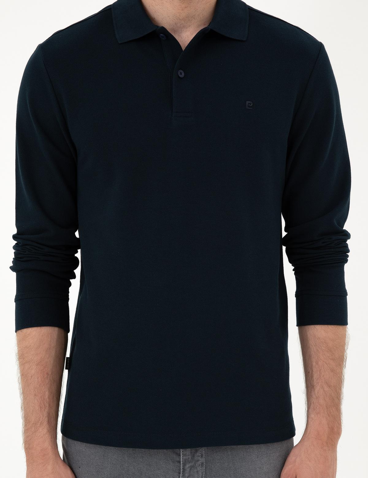 Lacivert Slim Fit Basic Sweatshirt - 50294438023