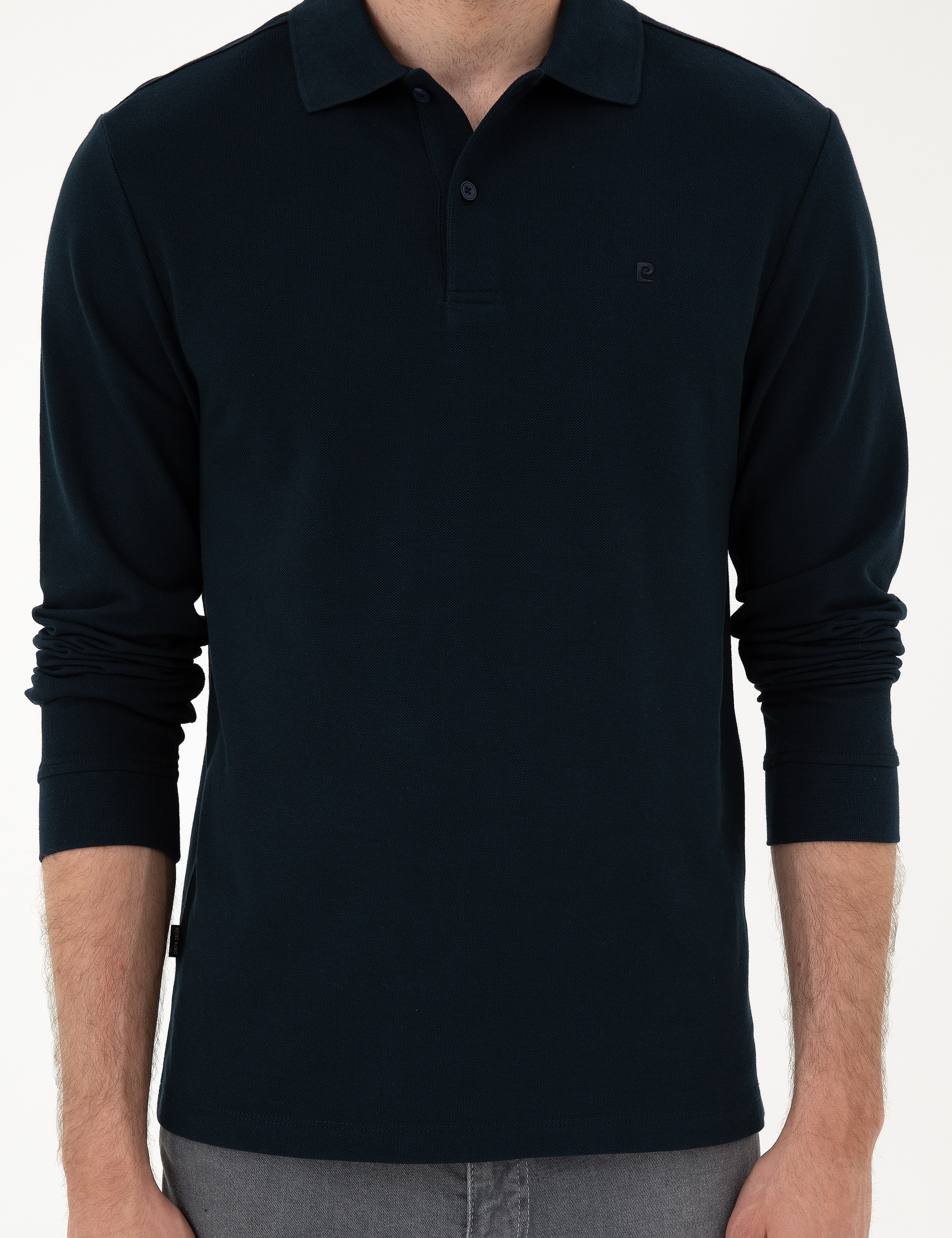 Lacivert Slim Fit Basic Sweatshirt - Image 6