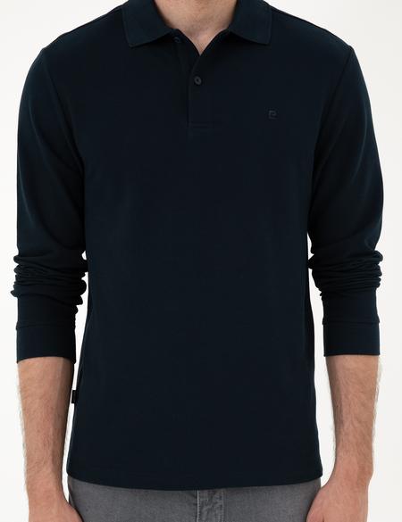 Lacivert Slim Fit Basic Sweatshirt - 50294438023