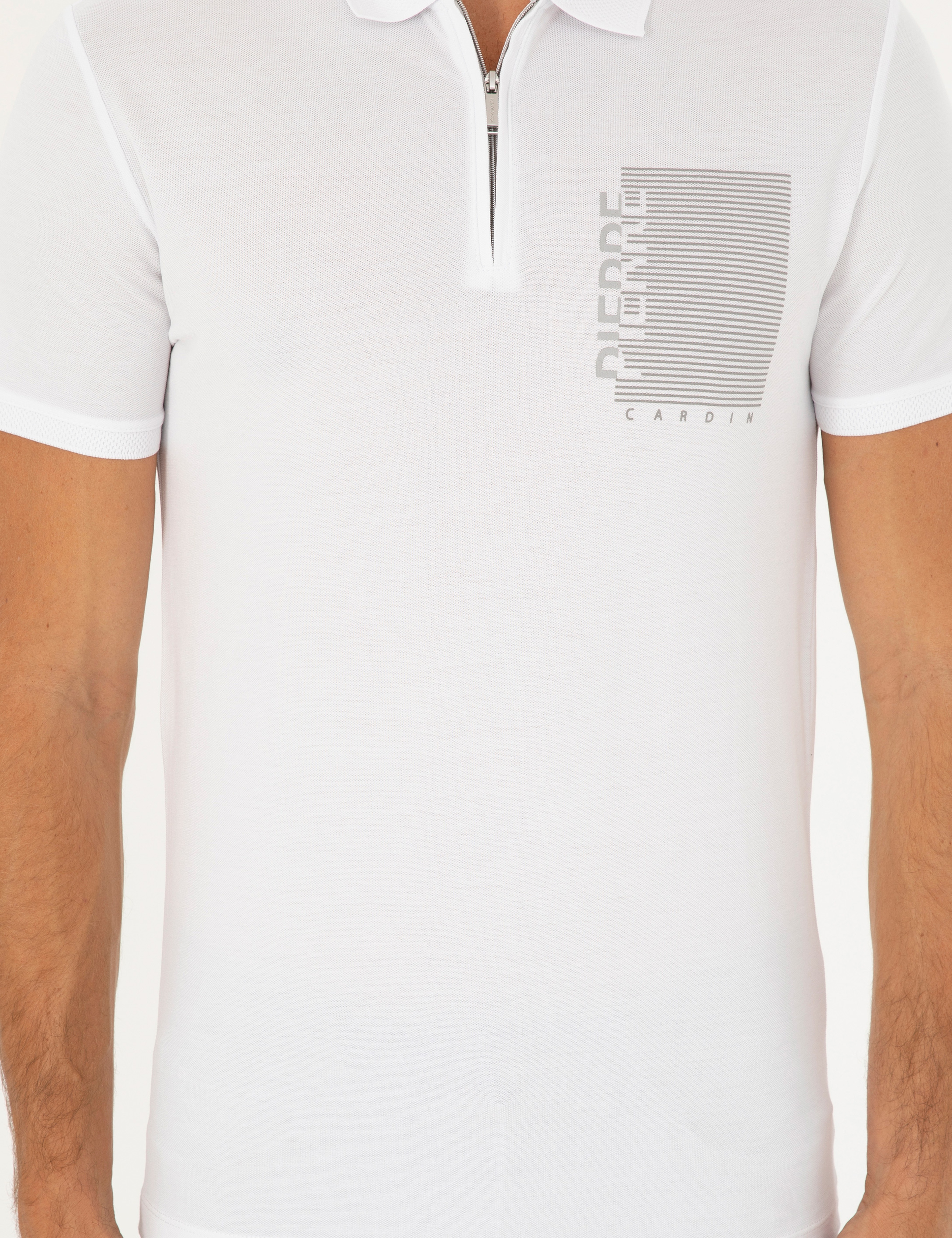 Beyaz Slim Fit Tişört - Image 6