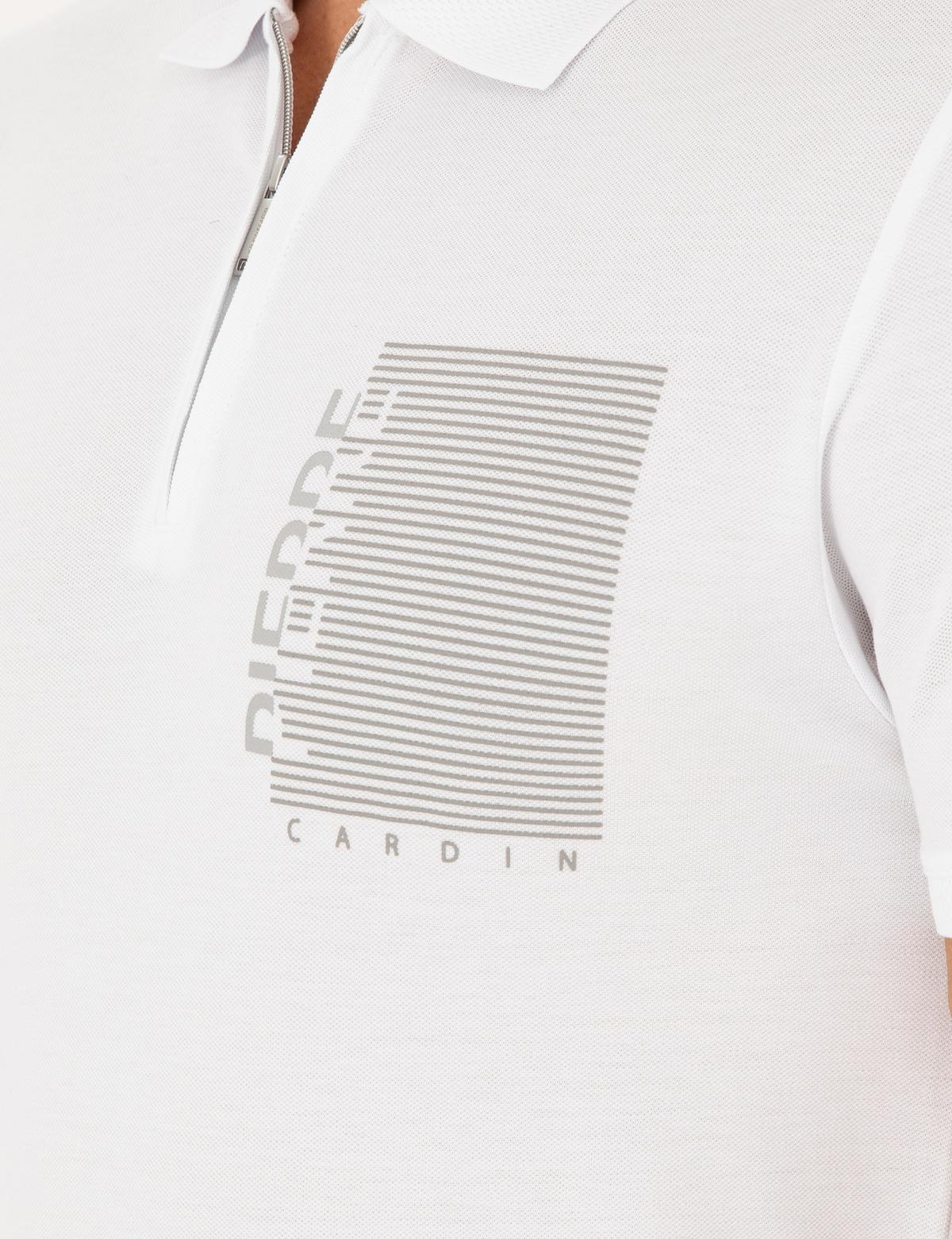 Beyaz Slim Fit Tişört - 50296591005