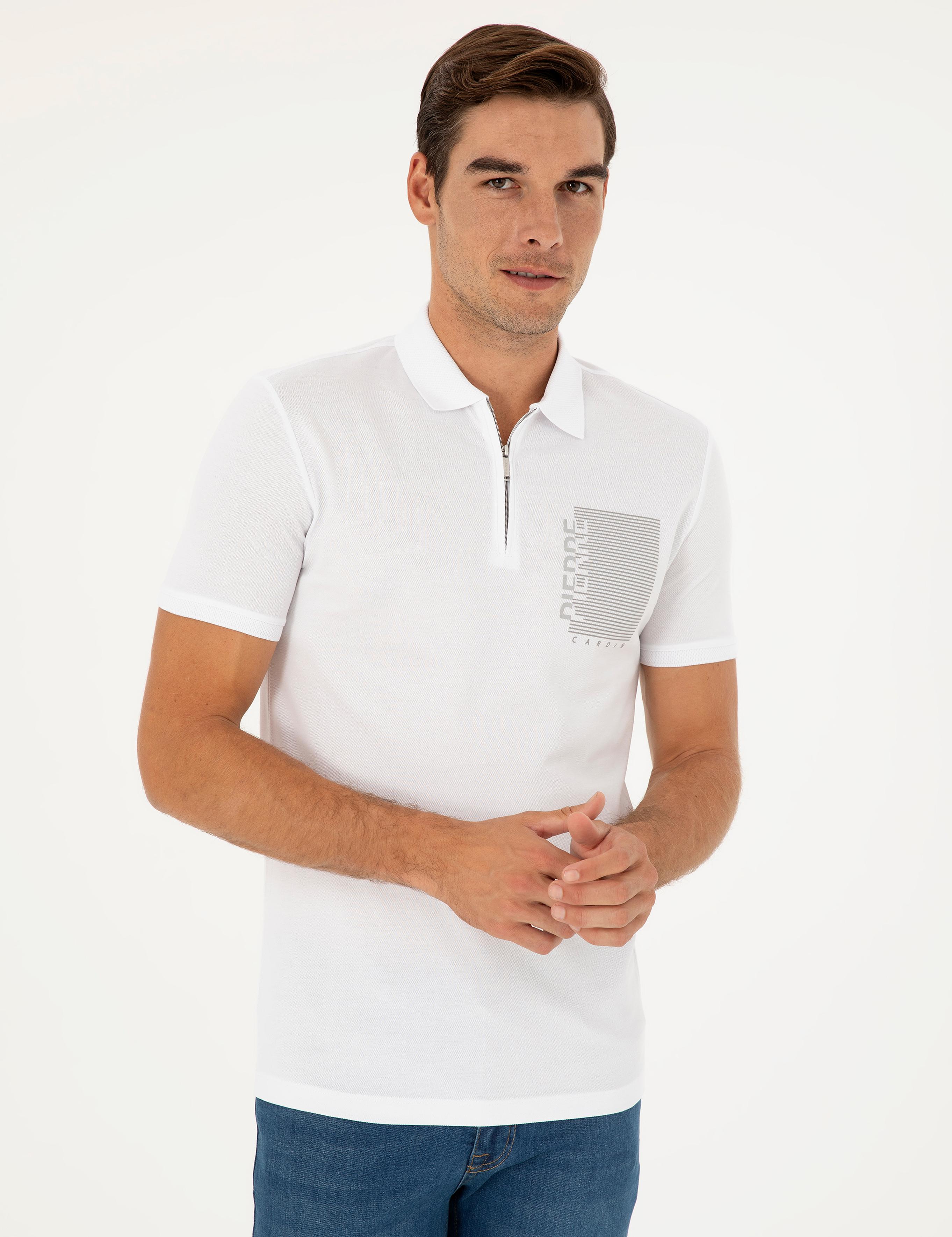 Beyaz Slim Fit Tişört