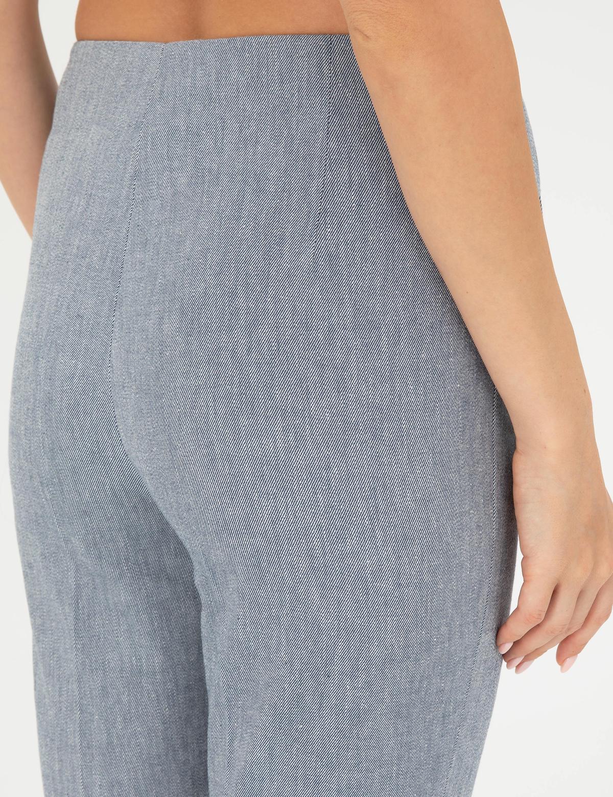 İndigo Keten Karışımlı Kumaş Pantolon - 50282103035