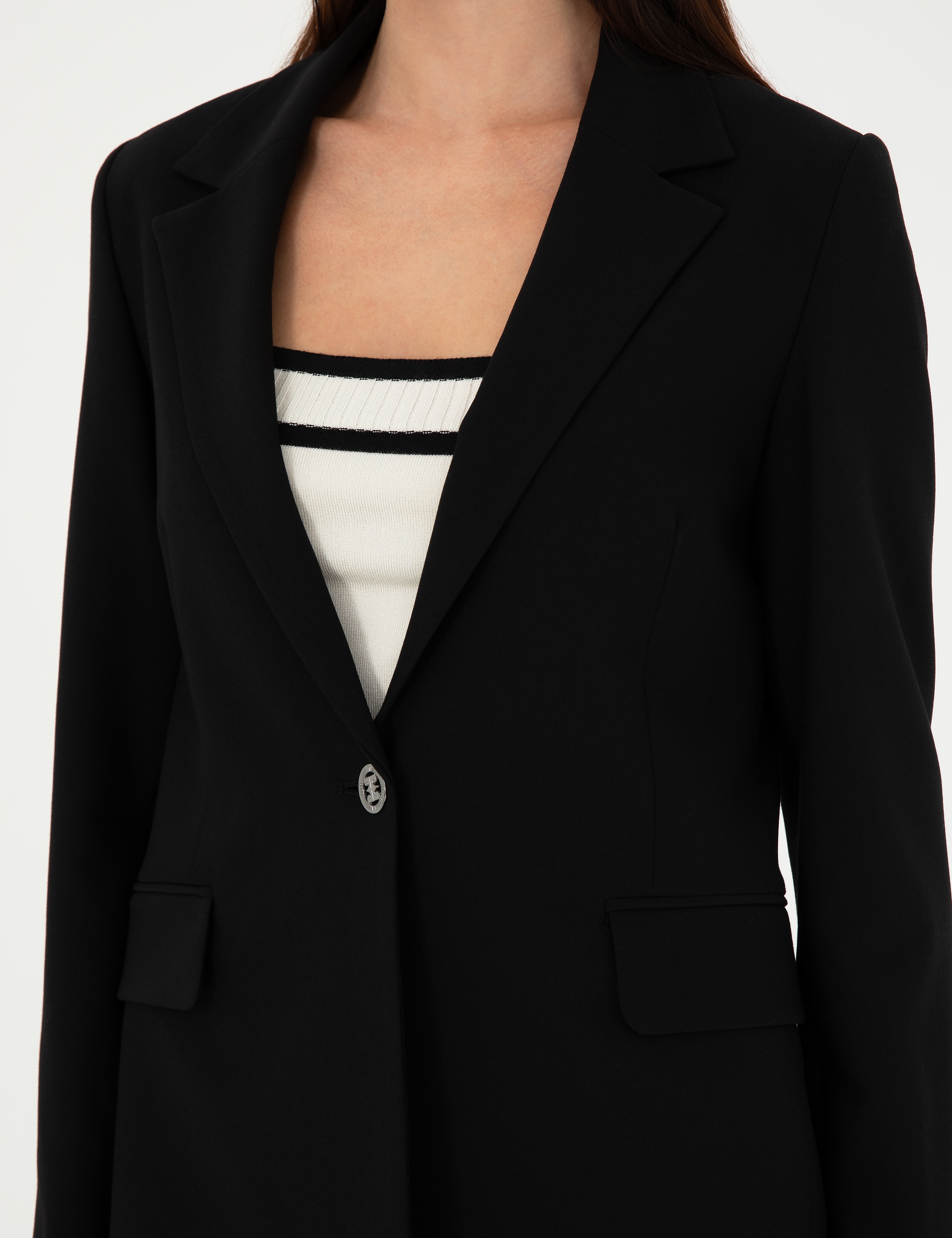Siyah Slim Fit Ceket - Image 7