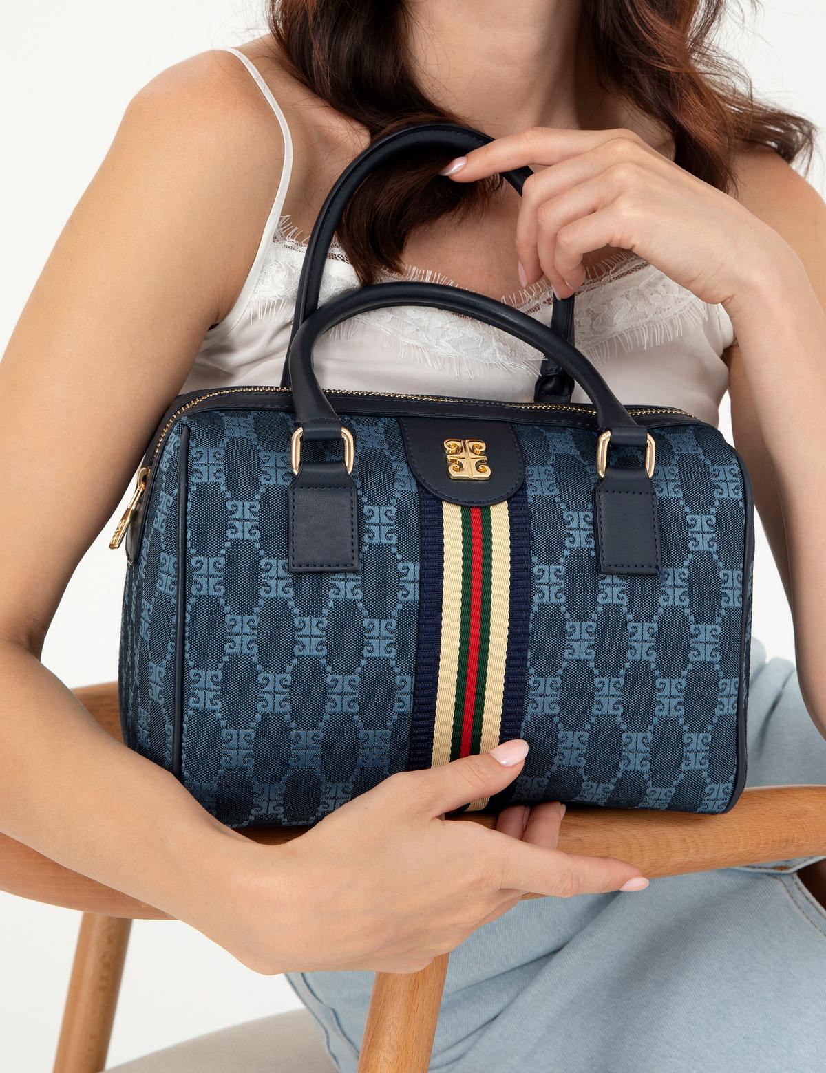 Denim Omuz Çantası - 50297805002