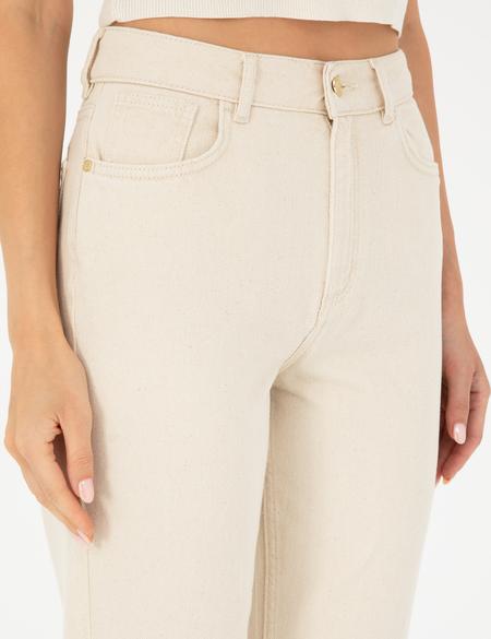 Bej Mom Fit Jean Pantolon - 50292485013