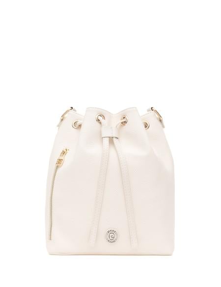 Ekru Büzgülü Çanta - 50279336006