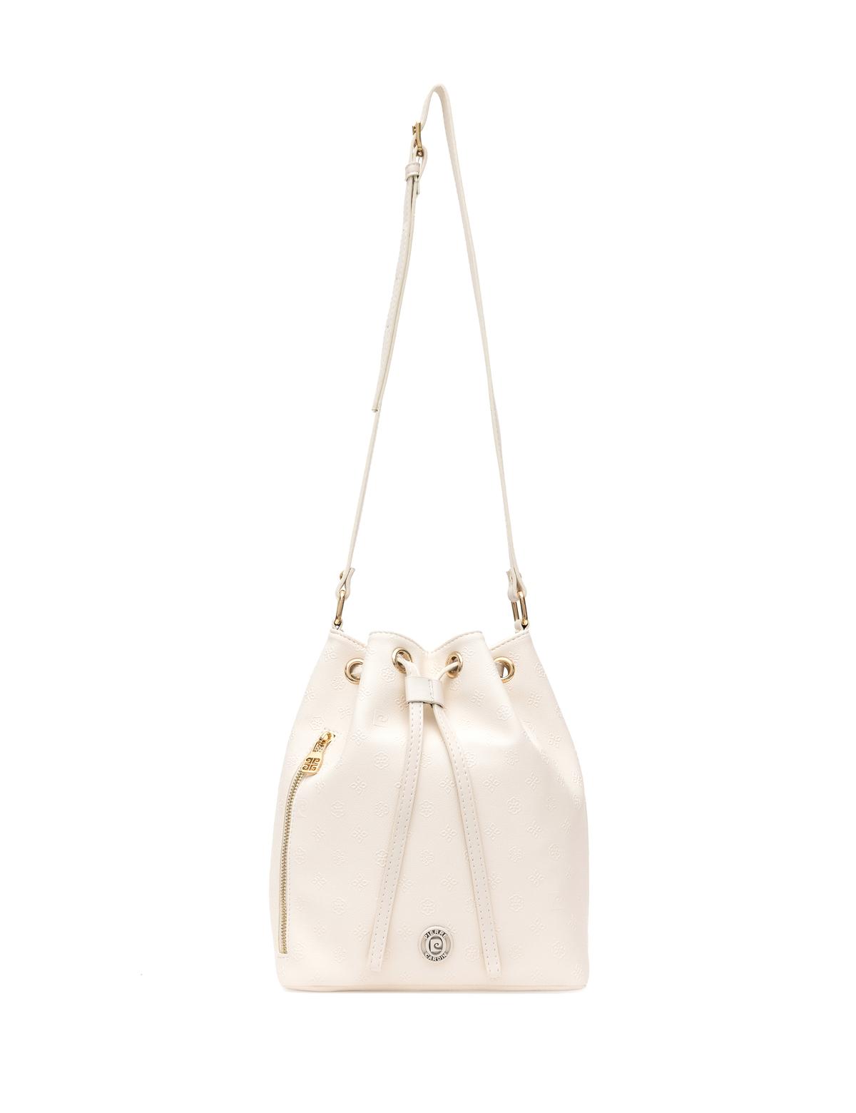 Ekru Büzgülü Çanta - 50279336006