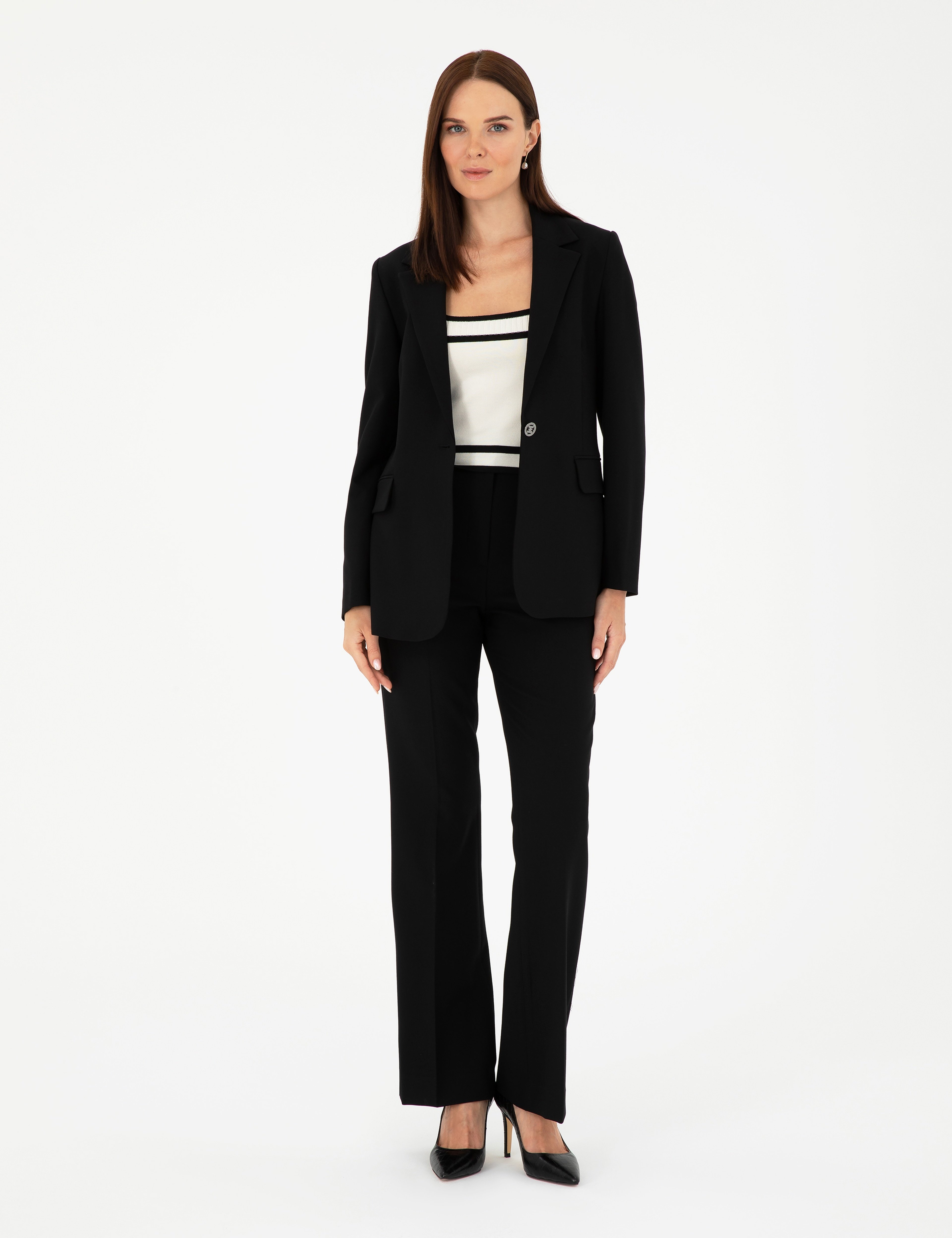 Siyah Slim Fit Ceket - Image 4
